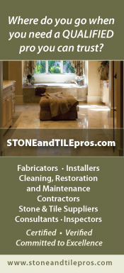 locate stone fabricators, installers, stone and tile restoration, consultants and tile suppliers. Stonenandtilepros.com